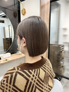 シア 春日部店(SHEER) 切りっぱなしボブ×ハイベージュ/SHEER春日部店