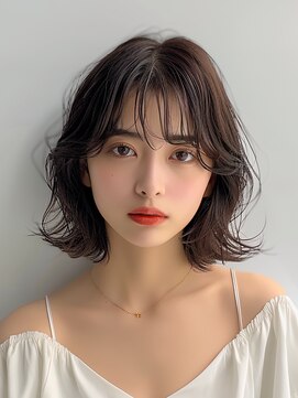 レヴ 草加店(LEV.) イメチェン　外ハネ　ボブ　美髪　ワイドバング　ブルーブラック