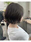 【GEEKS渋谷】切りっぱなしボブ/アッシュグレージュ/夏カラー