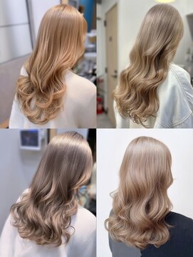 アース 市川店(HAIR & MAKE EARTH) 20代30代◎秋の透明感カラー×韓国風ロング艶髪ベージュ
