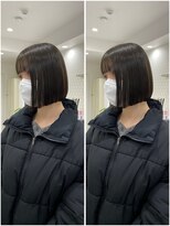 ローリン(Rolling)&nbsp;【RURI】10代20代/切りっぱなしボブ/グレージュ/福岡天神