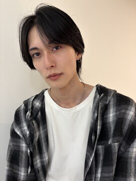 リリット(ReLit) メンズハイライトフェザーパーマラウンドマッシュ無造作マッシュ