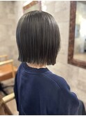 オリーブグレージュ♪切りっぱなしボブ！