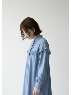 丸顔に合わせボブで叶える小顔ボブ/東淀川区淡路髪質改善ボブ