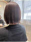 かるーい外ハネ切りっぱなしボブ