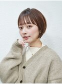 前髪長め大人小顔ショート30代40代50代　藤沢