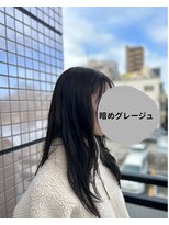 ヘアーロール(Hair Role)&nbsp;暗めグレージュ×ロングレイヤースタイル