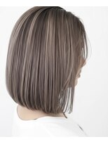 アヴニール アックス(Avenir axe) 白髪ぼかしハイライト/髪質改善/ピンクベージュ/ロブレイヤー