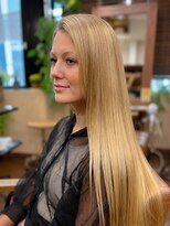 スリル ヘア アンド ネイル デザイン 恵比寿店(sulir hair and nail design)&nbsp;艶髪ストレート/透明感/ブリーチダブルカラーベージュ