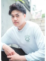 ブロートーキョーバーバーショップ 神田2nd(Bro Tokyo BARBERSHOP)&nbsp;ニュアンスパーマ 束感ショートツーブロックスタイル