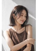 ボブ/大人女性/モカグレージュ/髪質改善/白髪ぼかし/脱白髪染め