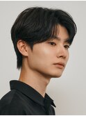 渋谷ニュアンスパーマメンズカットルーズパーマセンターパート