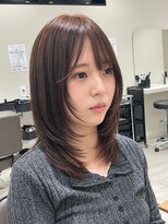ヒョンミョン ライズバイレボ 取手店(hyon myon/RISE by REVO) ミディアムレイヤー/ブラウン【取手/取手駅】