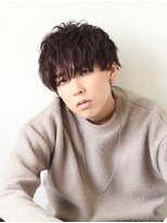 ソイクフ(SOY KUFU)&nbsp;【soy-kufu】MEN’SHAIRアッシュブラックマッシュパーマウルフ