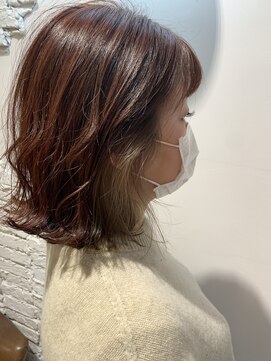 リアン(Lien) Lien☆ピンクベージュ×インナーカラー×フォギーベージュ