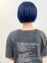 ラックスビーハカタ 福岡博多バスターミナル店(LUXBE HAKATA)&nbsp;ラフショートボブ×ブルー