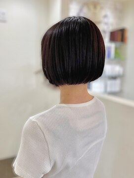 ヘアー ホスピタル ソアン(hair hospital soan) 王道ストレートミニボブ☆深みヴァイオレット