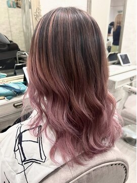 アールプラスヘアサロン(ar+ hair salon) ピンクバレイヤージュ