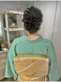 和装ヘア☆シニヨンアレンジ