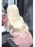 ホワイトブロンド　シールエクステ80本【韓国ヘア 大阪 梅田】