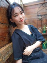 髪質改善 ショート外ハネ きりっぱなし ボブ シースルーバング