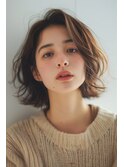 ミディボブ白髪ぼかしハイライト30代40代50代60代竹ノ塚西新井