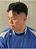 メンズショートフェザーショートフェザーパーマツイストパーマ