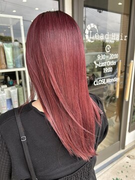 リードヘアーバイバンプ(Lead Hair by vamp) #ルビーレッド#ブリーチカラー