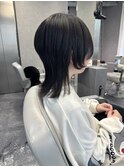 中性カット　クラゲウルフ　ウルフカット　レイヤーカット