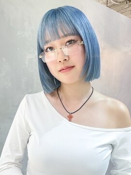 アルバム 渋谷パルコ(ALBUM) ボブショートハイトーン前髪カット_F80088