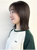 【モリオ松戸　石山】ぷつっと外ハネミディアム耳掛け前髪あり