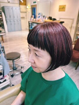 ミニボブ/チェリーレッド/バーガンディ/アンブレラカラー