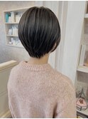 福山美容室caaryハンサム耳かけショート髪質改善骨格補正20代