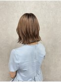 切りっぱなしボブ×ミルクティーベージュ【渡辺俊弥】