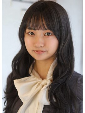 ベレッタ 楠葉店(veretta.) ぱっつん前髪/ナチュラルウェーブ/顔周りカット/童顔/学生ヘア