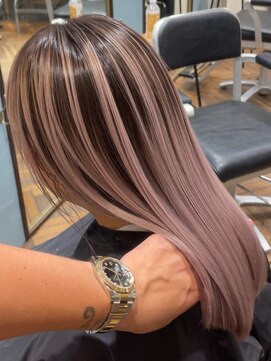 ハーパーズ 渋谷(harpers) コントラストバレイヤージュピンクベージュ