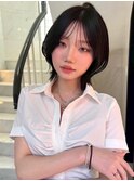 韓国へアグレージュカラーブリーチ無し髪質改善透明感カラー