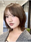 ミルクティーブロンド/ワンホンレイヤー/ニュアンスウルフ
