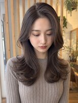 ノエルヘアー(Noel hair) ロング/くびれレイヤー/前髪なし/ラベンダーブラウン