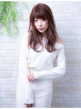 ヘアーアートシフォン 池袋西口店(Hair art chiffon) オン眉切りっぱなしボブのマッシュウルフひし形シルエット