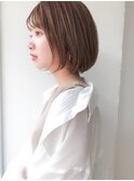 【to/na】宮崎えりな 20代30代40代ひし形オリーブカラーボブ