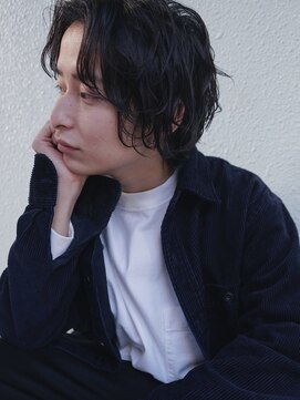 キャンバス バイ ネオリーブ 横浜西口(Canvas by neo.) くしゃっとセンター分けスパイラルパーマ【横浜】