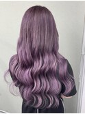 プルエクステでロングなホワイトラベンダー