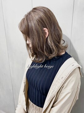 セシルヘアー(CECIL hair) ハイライトベージュ×韓国ヘア