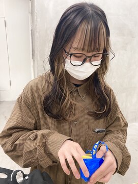 スー 渋谷(suu) インナーカラーベージュハイトーンケアブリーチダブルカラー