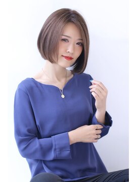 オーロ 緑地公園店(ORO) オリーブカラーハイライトカラー小顔くすみカラーかきあげ前髪