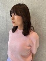 アース 三軒茶屋店(HAIR&MAKE EARTH) 三軒茶屋_レディース_セミロング_コテ巻き_ブラウン_パーマ_小顔