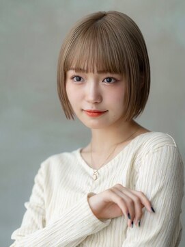 ケアリー 調布(Carelly) 大人かわいい前髪セシルカットココアブラウンフリンジウェーブ