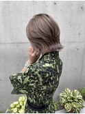切りっぱなしボブ エアリーロング 美髪 ピンクブラウン