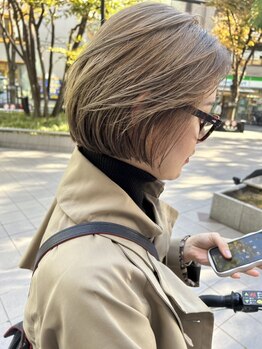 ピーク(Peek)の写真/【堺筋本町/徒歩５分】細部までこだわったカットで作り込みすぎず、ラフな印象の似合わせボブスタイルを◎